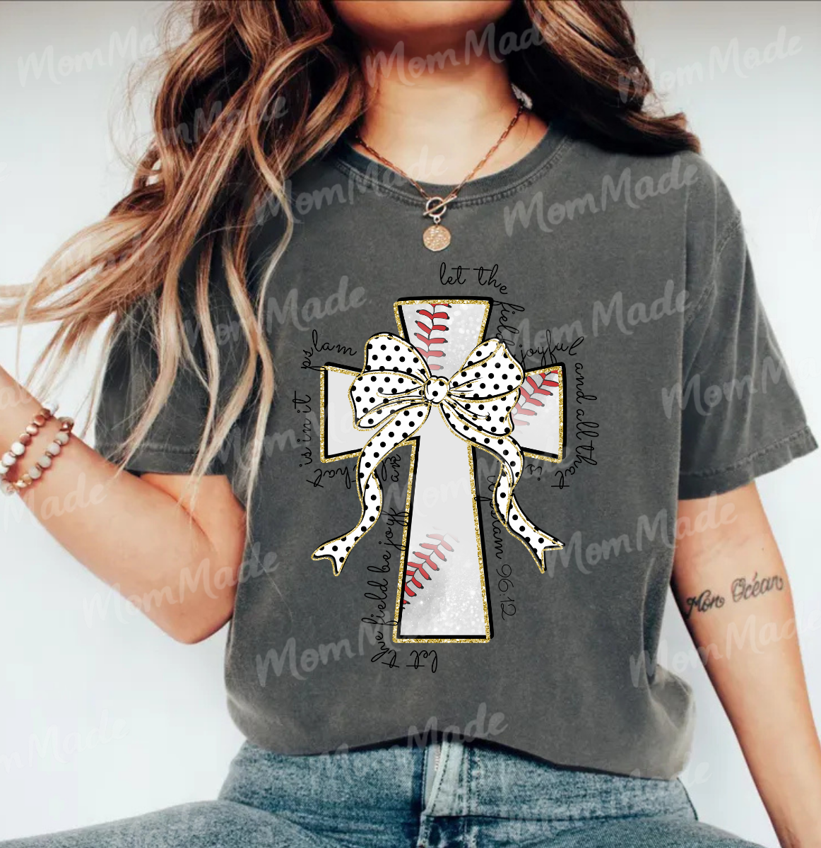 Baseball cross tee