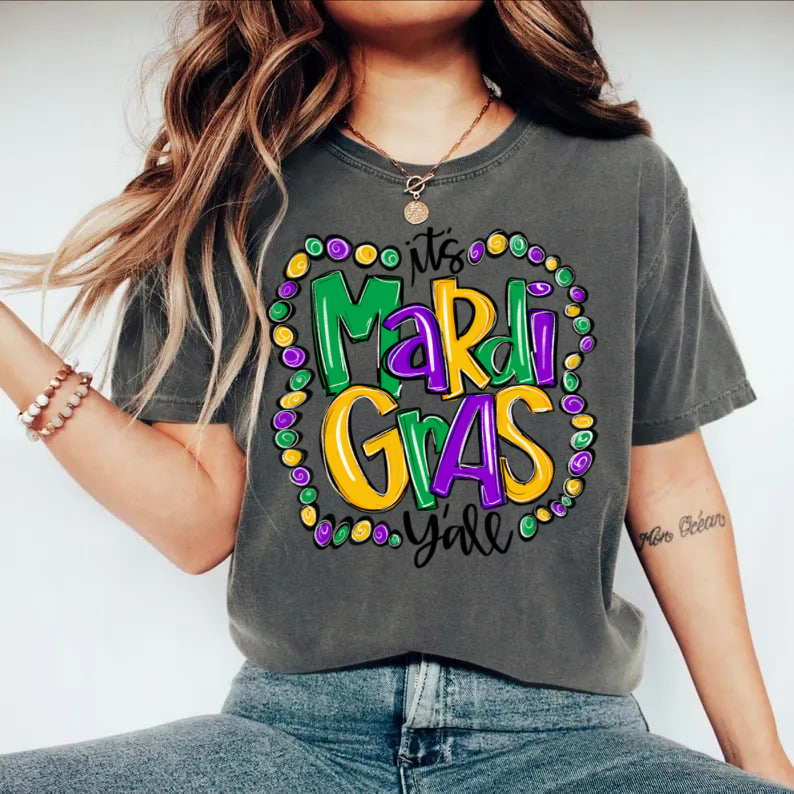 Mardi Gras Yall tee