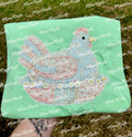 Patch Work Hen on a Nest Tee